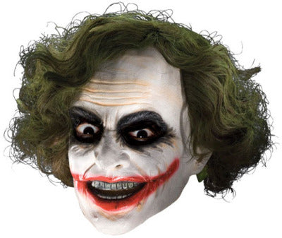 Arkham Joker mask for adults, licensed DC Comics costume, ideal for home dress-up fun.