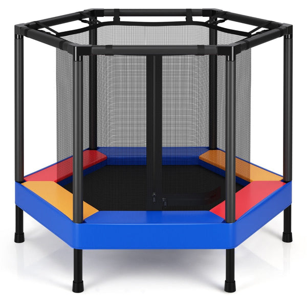 Active Play: 48 Inches Kids Trampoline with Safety Enclosure Net