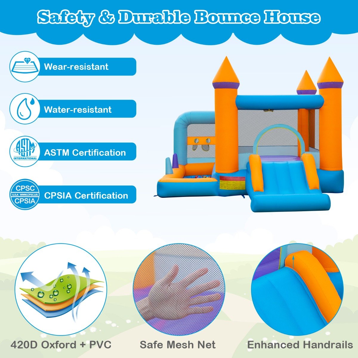 Quality 5-in-1 Inflatable Bounce Castle - Get Yours Today!