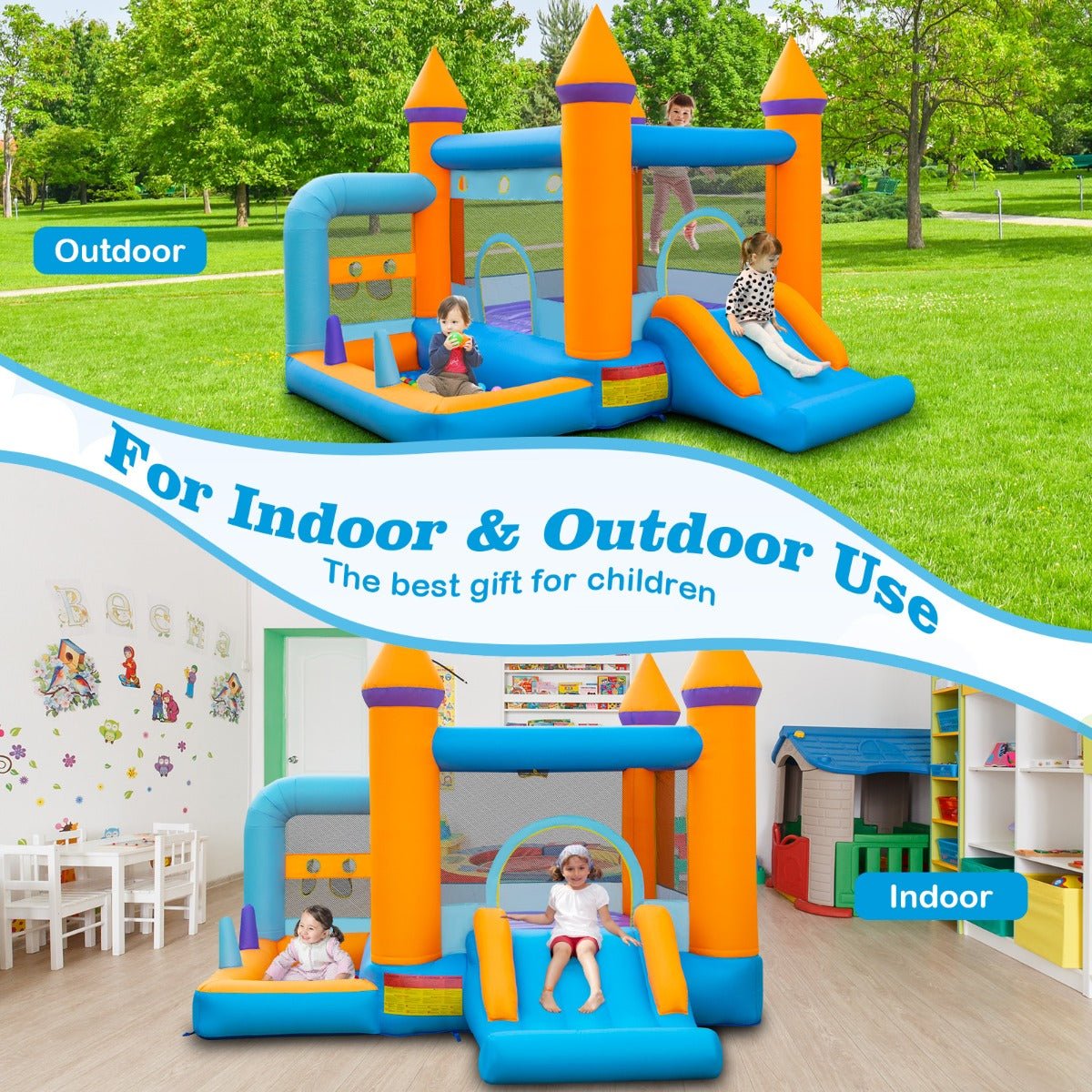 Adventure Awaits: 5-in-1 Inflatable Bounce Castle for Kids