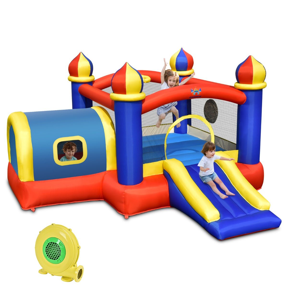 5-in-1 Inflatable Bounce House with Slide - Ultimate Outdoor Play Adventure