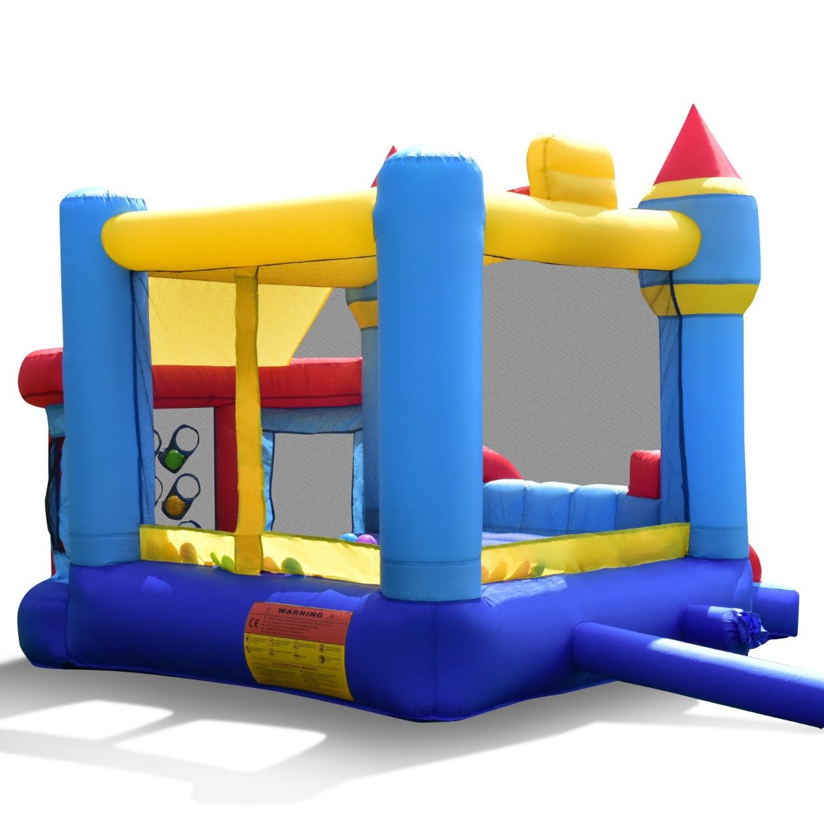 Jump and Slide: 5-in-1 Inflatable Kids Castle Bouncer (Blower Not Included)