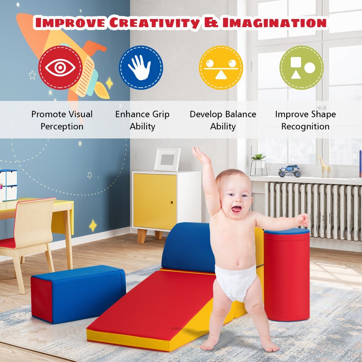Discover Endless Play with the Multi-Color Foam Blocks Set