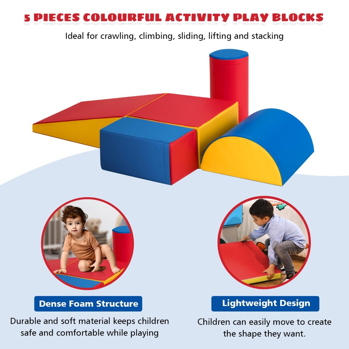 Kids Mega Mart: Buy the 5-Piece Foam Blocks Activity Set