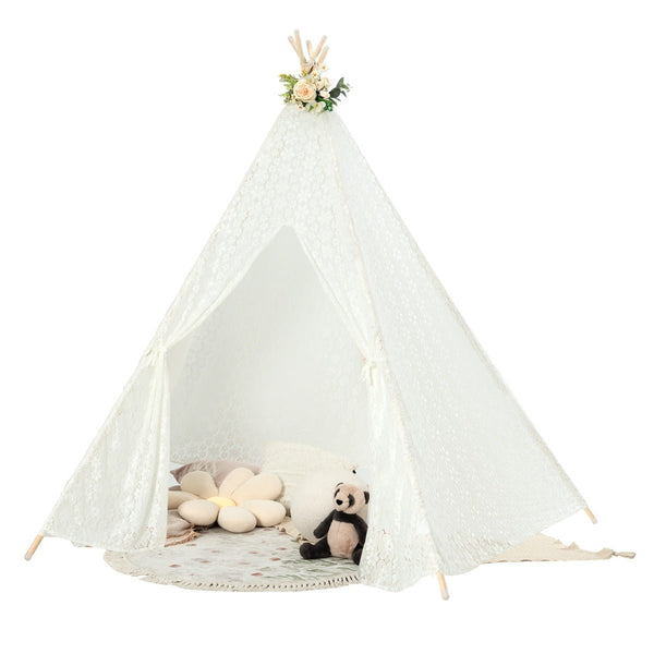 Enchanting Lace Teepee Tent with colourful Lights: Playful Delight for All Ages