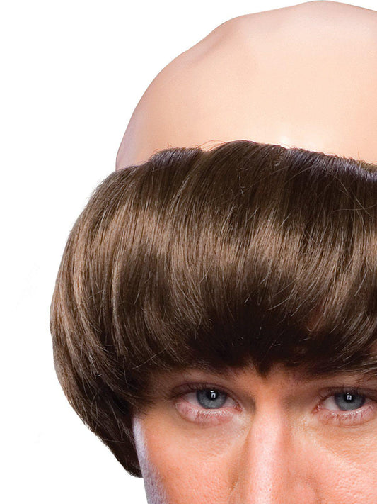 Adults bald monk friar costume wig for theatrical dressing up, Halloween, plays, or themed parties.