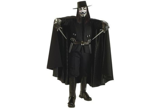 V for Vendetta adult costume set with accessory kit for childrens dress-up play