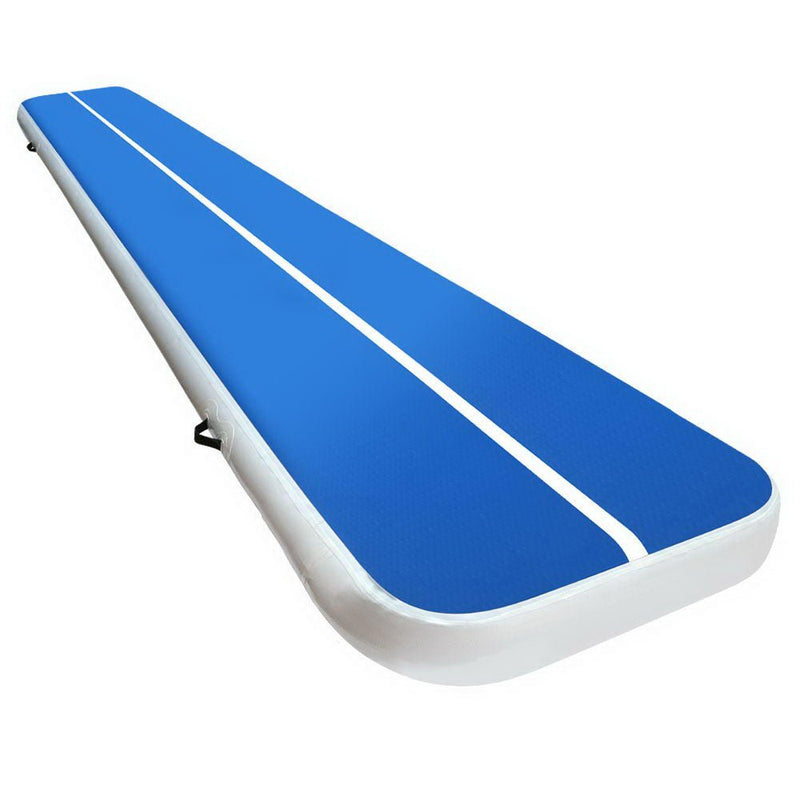 5m x 1m Inflatable Air Track Mat 20cm Thick Gymnastic Tumbling Blue And White | Kids Mega Mart | Shop Now!