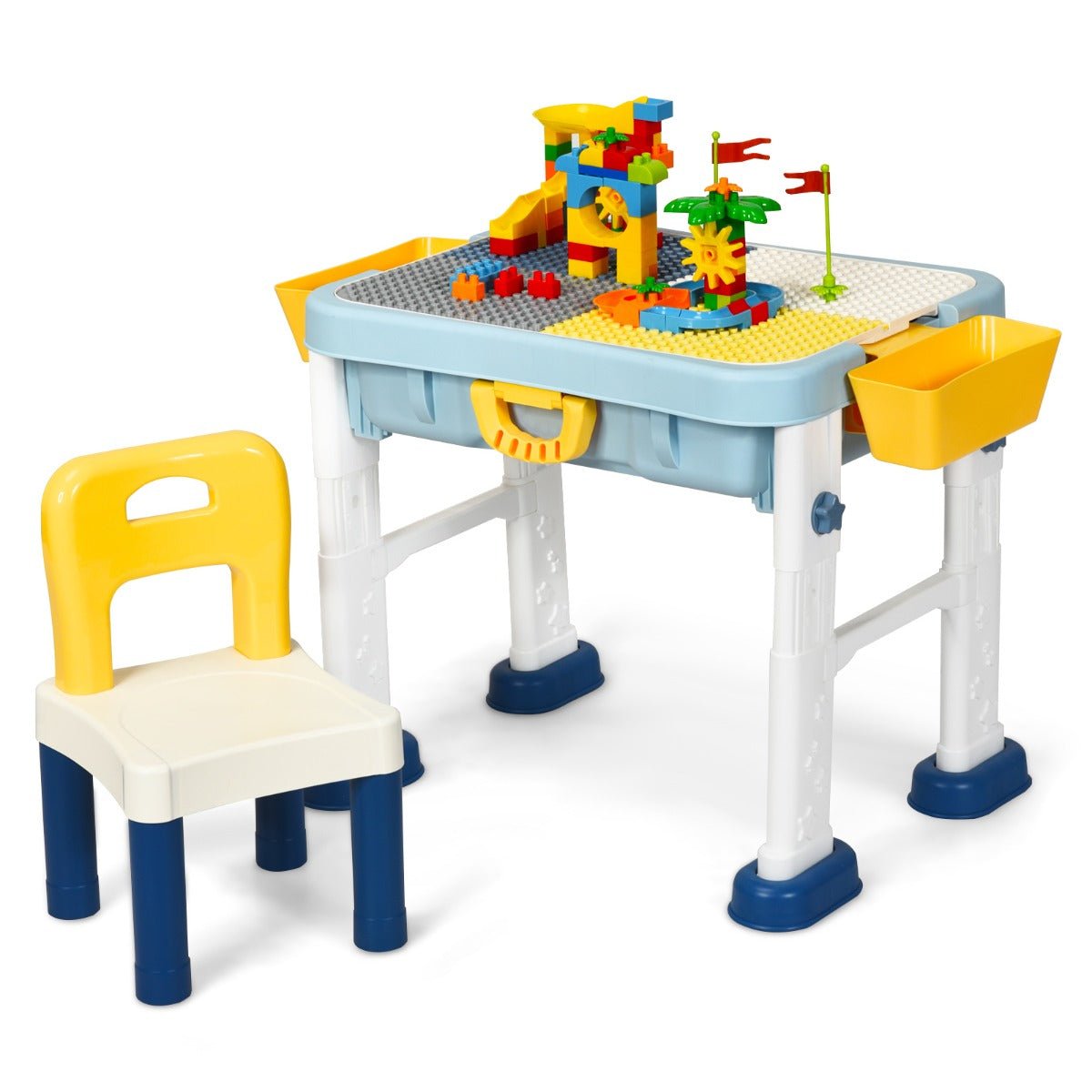 Sensory Table Large Foldable Building Block Table Kids – Durable