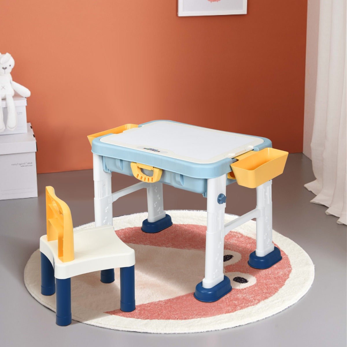 Build, Play, Learn: 6 in 1 Building Block Table with Storage