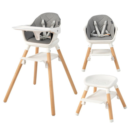 6-in-1 Baby Highchair - Convertible Design with Dishwasher Safe Tray