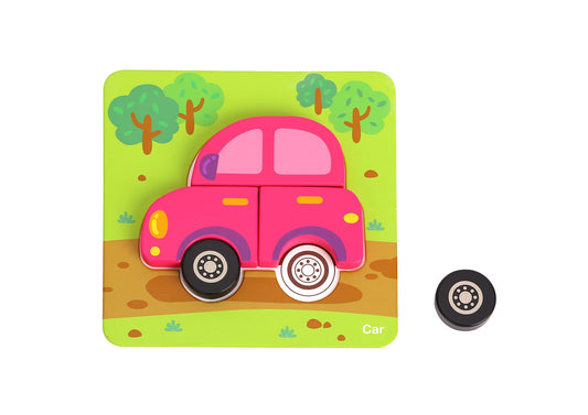 Colorful 6-in-1 mini transportation puzzle for engaging kids in fun and educational playtime.