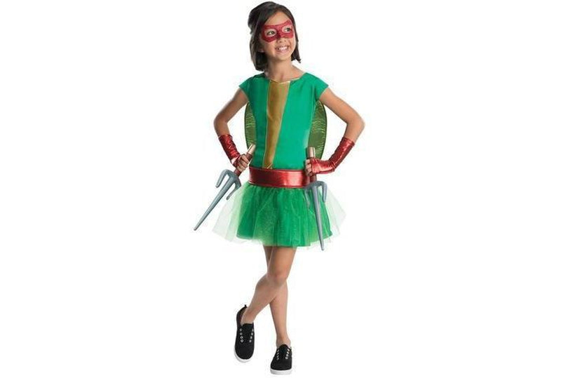 Girls Teenage Mutant Ninja Turtles Raphael Tutu Costume for fun dress-up play at home.