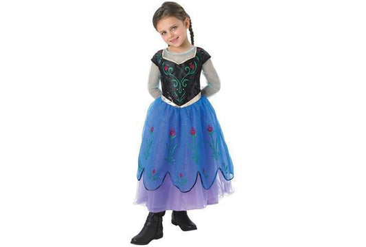 Official Disney Frozen Anna costume for girls, perfect for imaginative play at home.