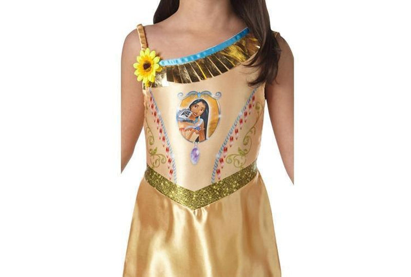 strapless open back dress Pocahontas Disney Princess Costume Dress for Girls