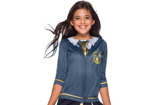 Hufflepuff costume top for kids, perfect for magical playtime at home or themed events.