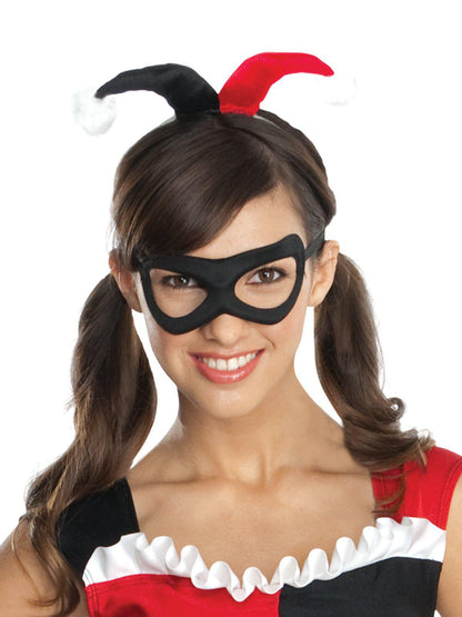 DC Comics Tween Harley Quinn Costume Set with Accessories for playtime fun at home.
