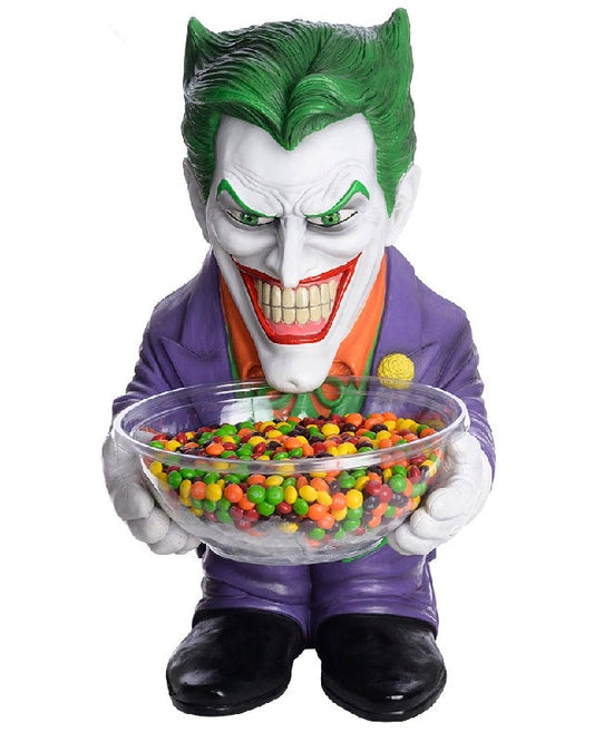 DC Comics Joker Halloween Candy Bowl Holder - Perfect for kids Halloween treats.