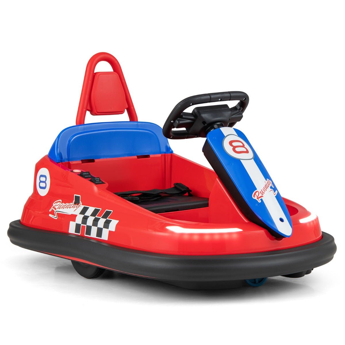 Kids' Red Ride-On Car with 360° Spinning Action