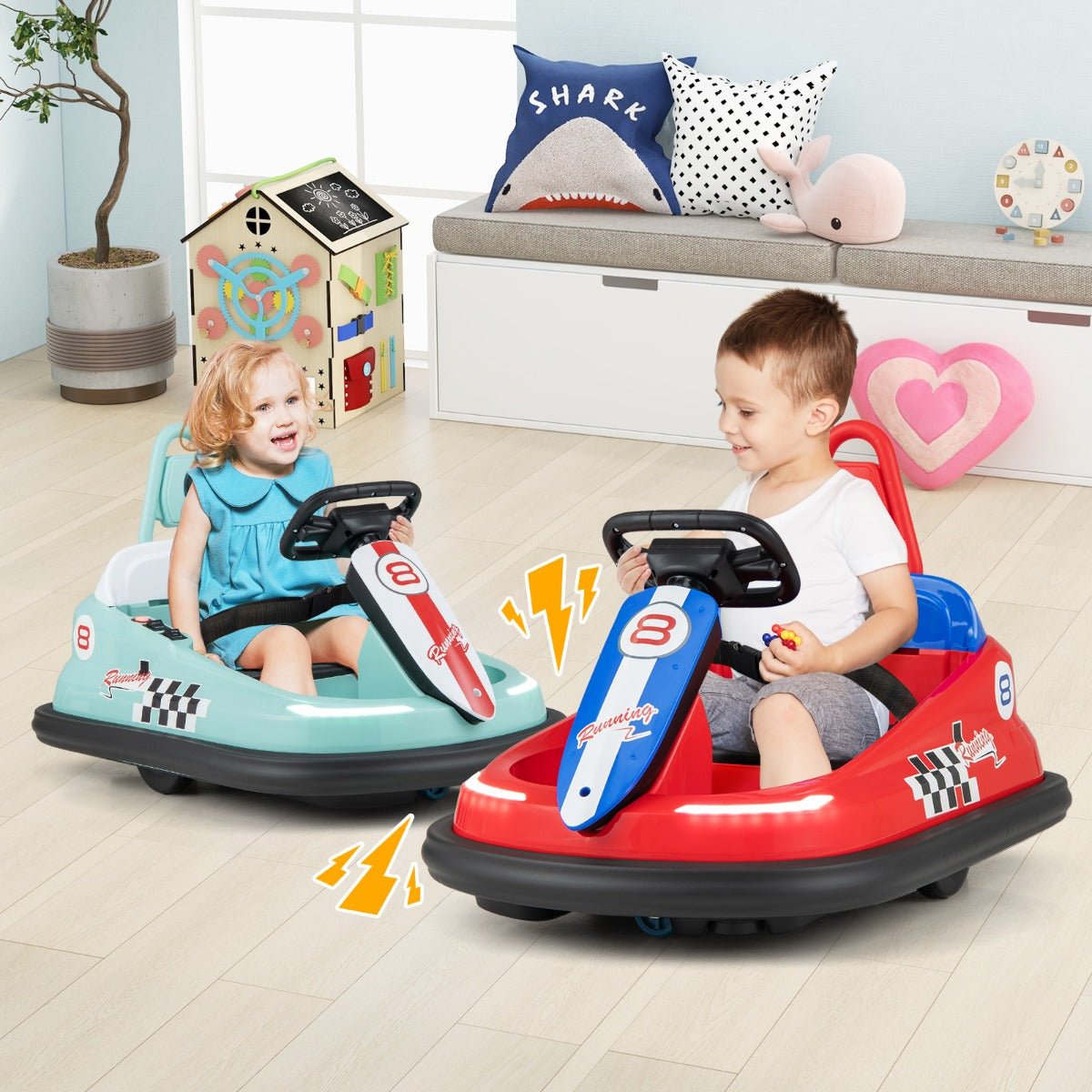 Red Electric Bumper Car for Kid-Powered Fun