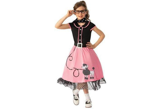 Childs 50s Poodle Dress Costume, perfect for dress-up play and themed parties.