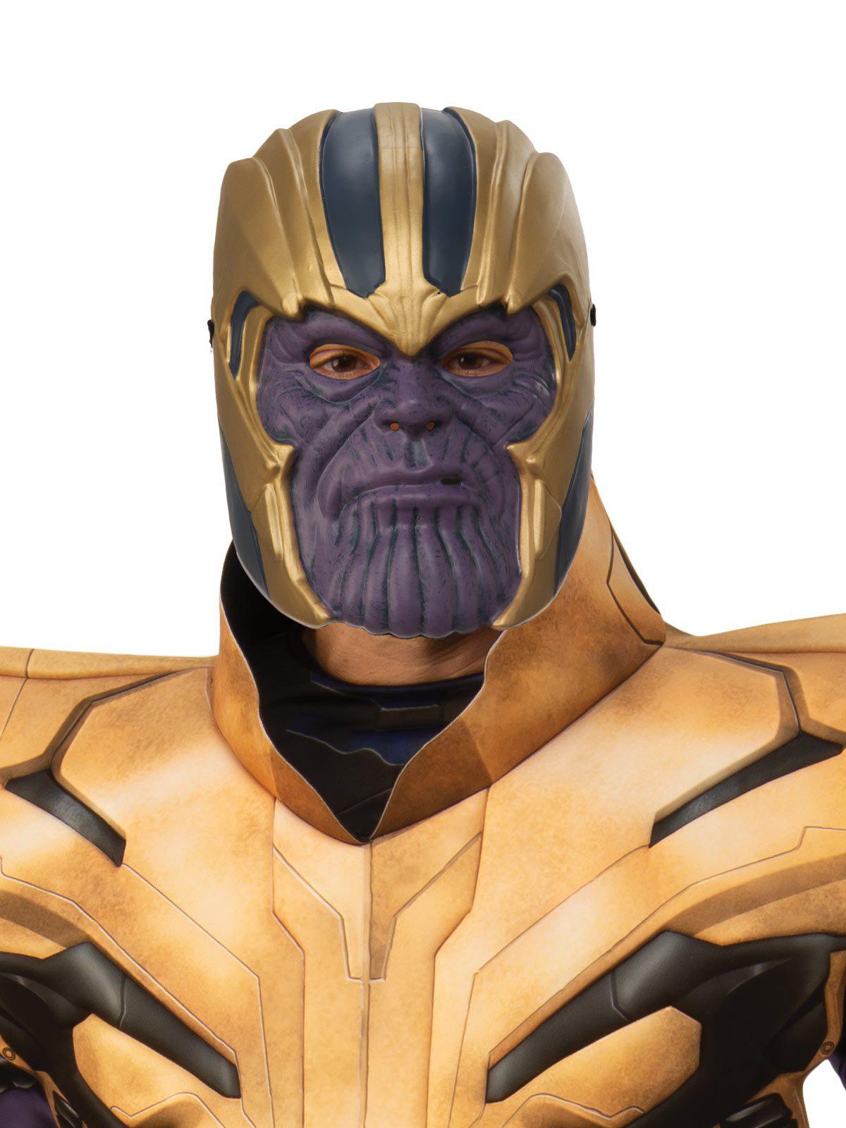 Marvel Thanos costume with Infinity Gauntlet for kids at-home play and dress-up fun.
