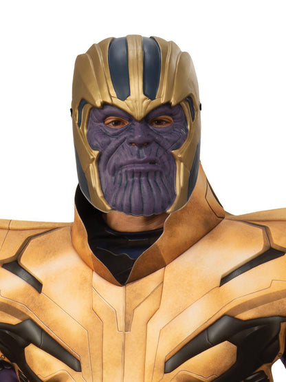 Marvel Thanos costume with Infinity Gauntlet for kids at-home play and dress-up fun.