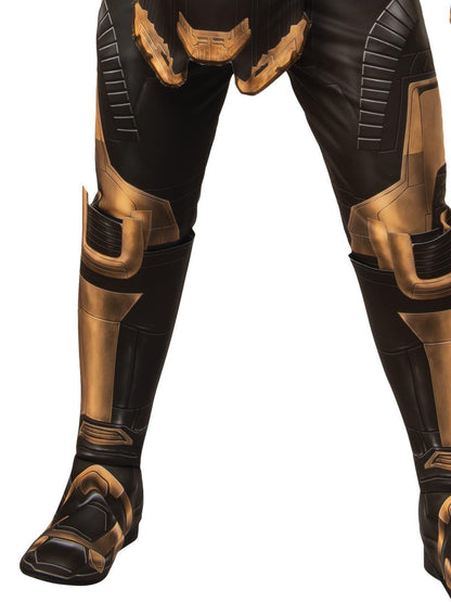 Thanos Deluxe Adult Costume with Infinity Gauntlet, perfect for kids superhero-themed playtime.