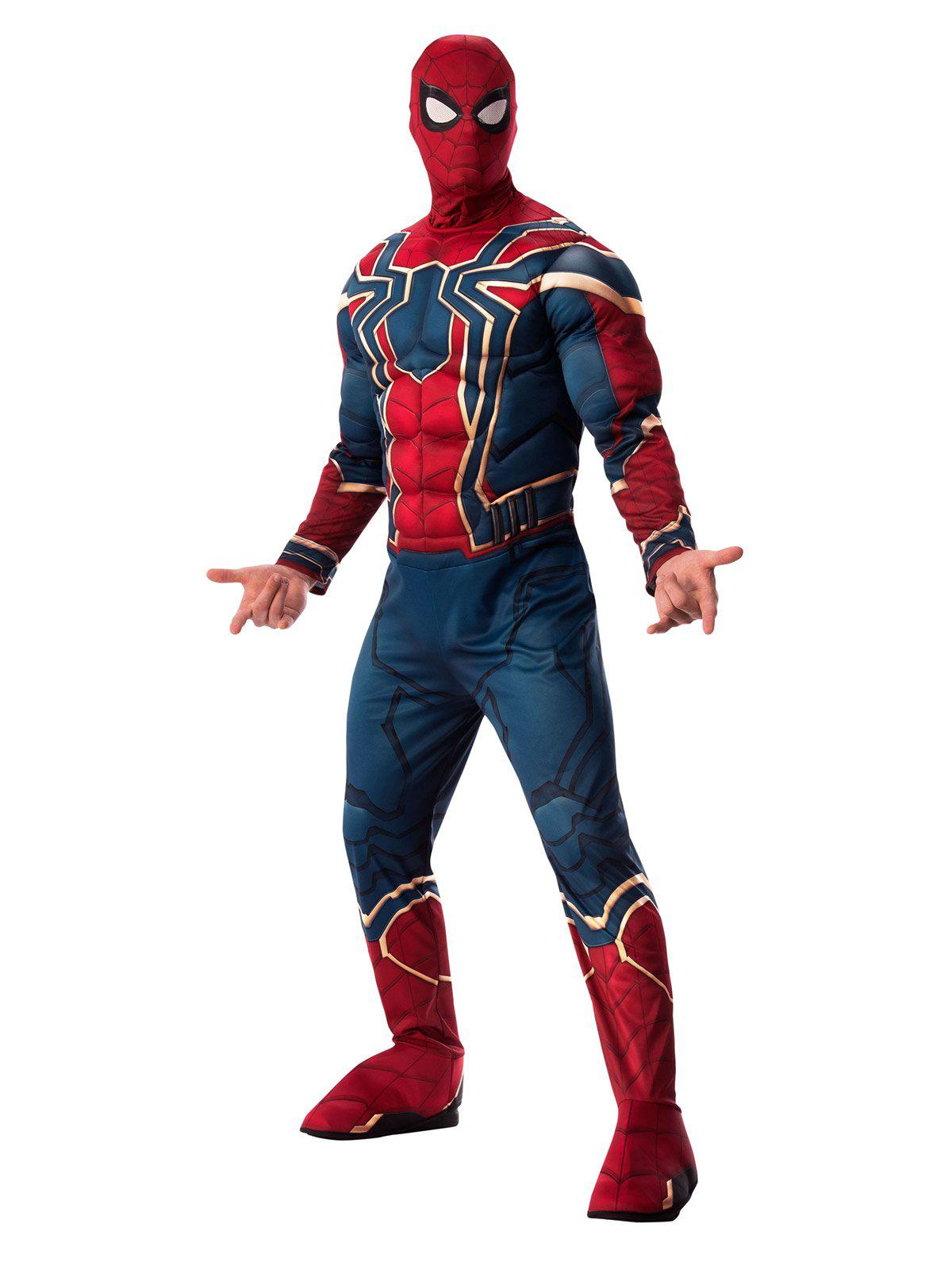 Marvel Iron Spider Deluxe Costume for Adults, perfect for kids superhero dress-up at home.