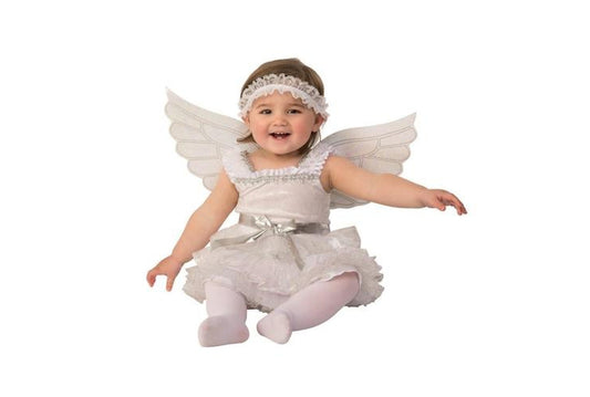 Adorable Little Angel Costume Set with Wings for kids playtime or dress-up fun.