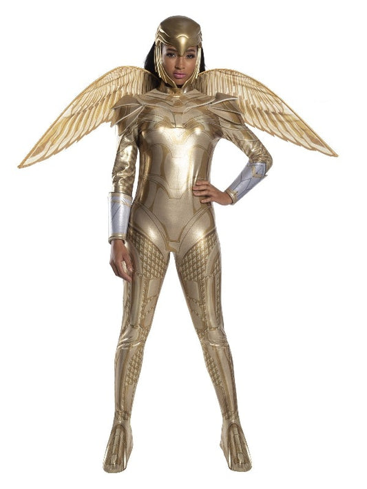 Golden Armor Wonder Woman costume for kids, officially licensed DC Comics superhero attire for play.