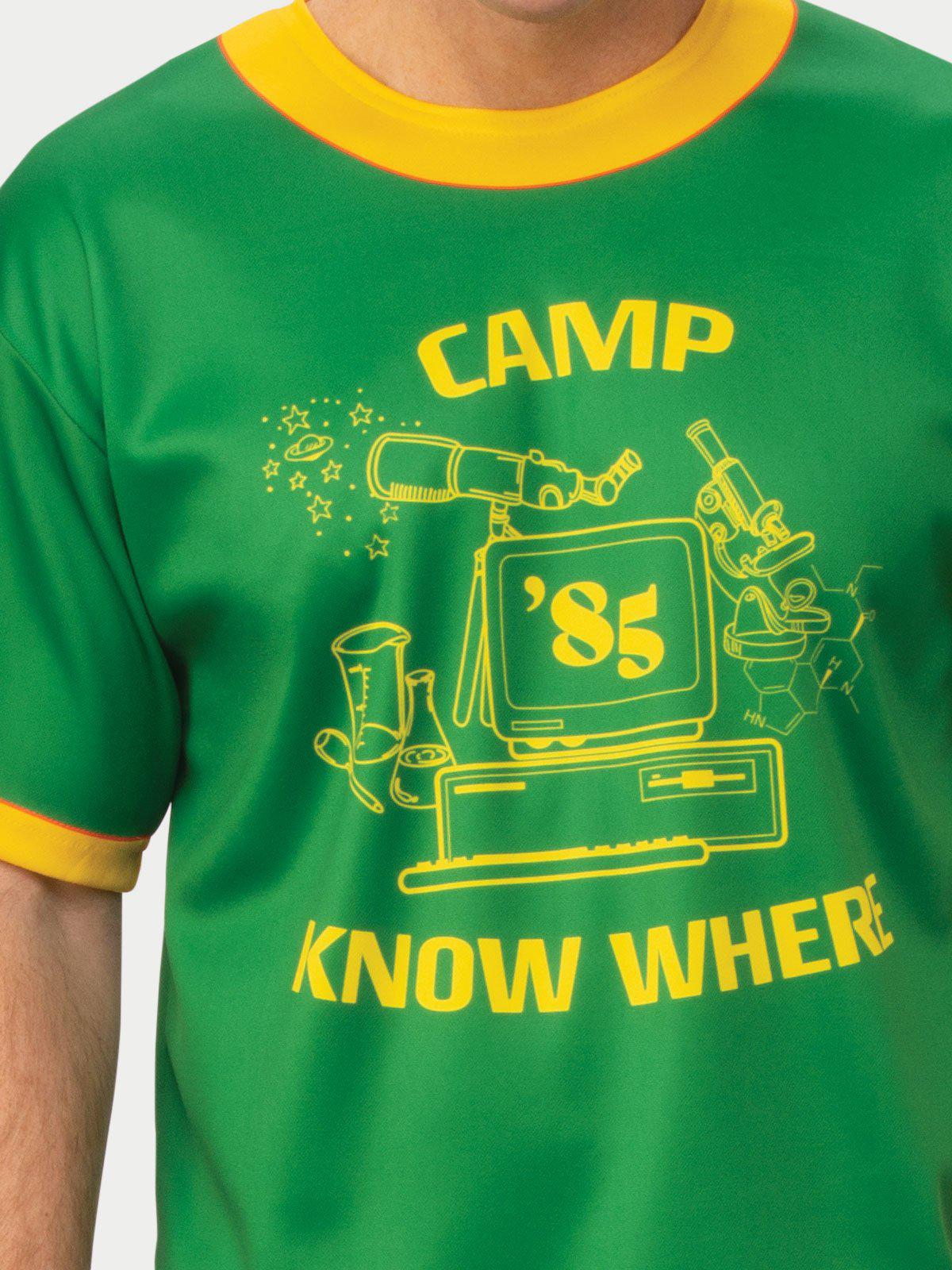 Stranger Things Camp Know Where logo Tee for adults, ideal for casual wear at home.