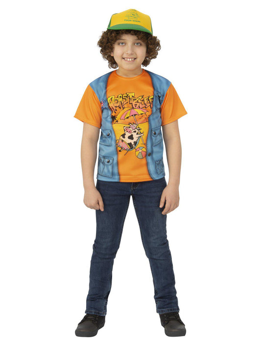 Stranger Things Dustin Roast Beef Kids T-Shirt - Official merch for young fans at home.