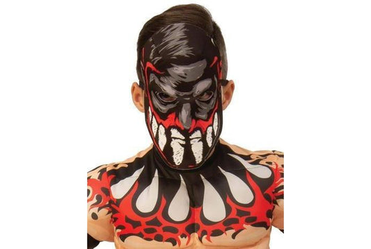 WWE Finn Balor costume for kids, featuring deluxe muscles, for home dress-up fun.