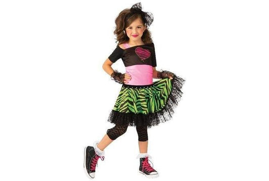 Kids 80s Material Girl Costume inspired by Madonna for playful dress-up at home.