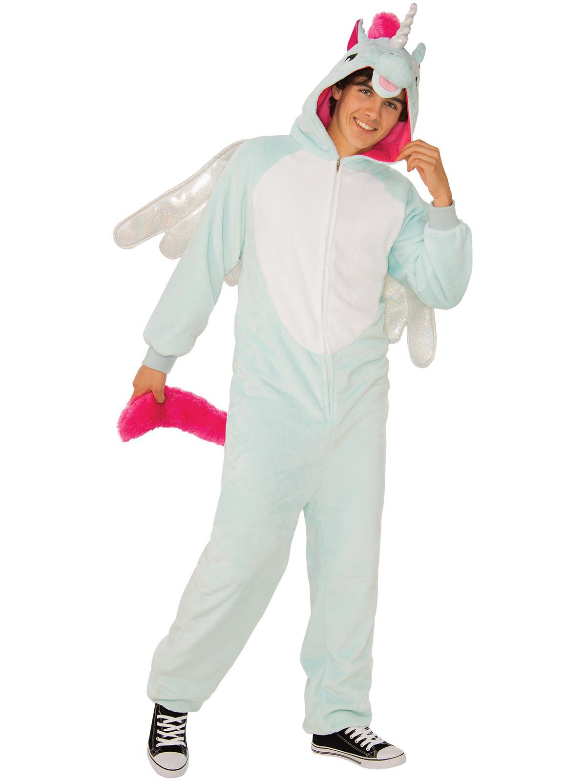 Kids Pegacorn plush jumpsuit costume with wings for imaginative play and dress-up fun.