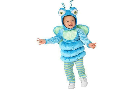 Glow Worm Child Costume with Detachable Wings for enchanting playtime adventures at home.