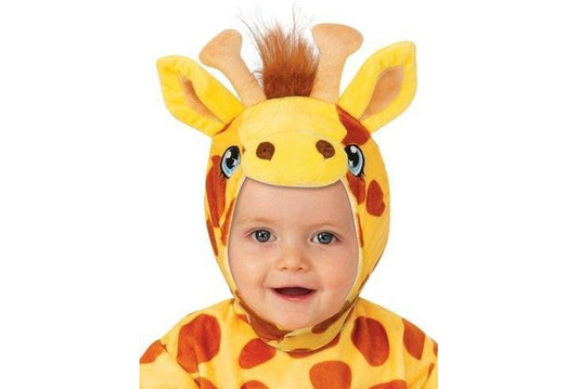 Adorable giraffe costume for childrens playtime, Halloween or dress-up parties.