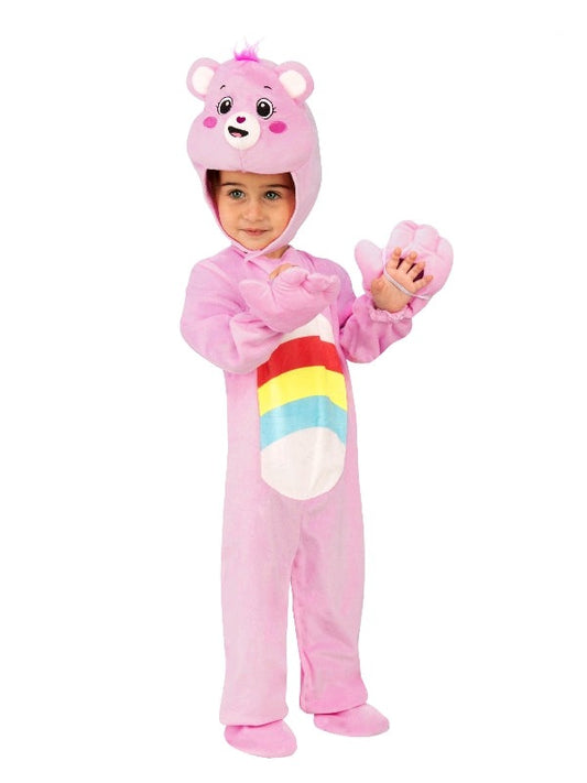 Cheer Bear Care Bears kids plush costume for cheerful home playtime adventures.