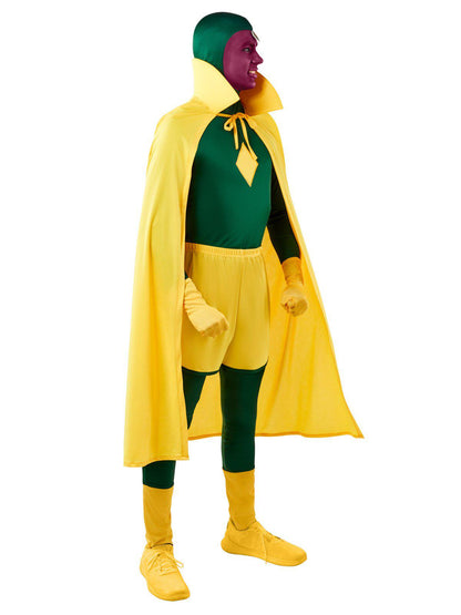 WandaVision Vision adult Halloween costume set, perfect for childrens imaginative play and dress-up fun.