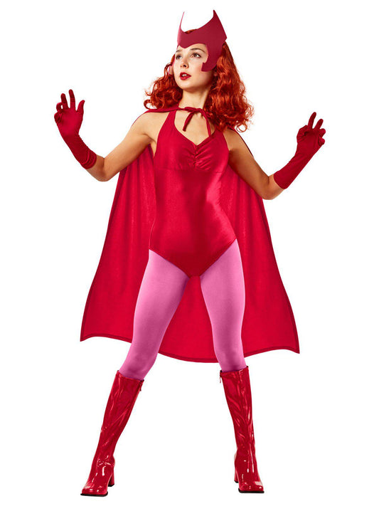 WandaVision adult Halloween costume featuring Marvel character Wanda. Perfect for themed home parties.