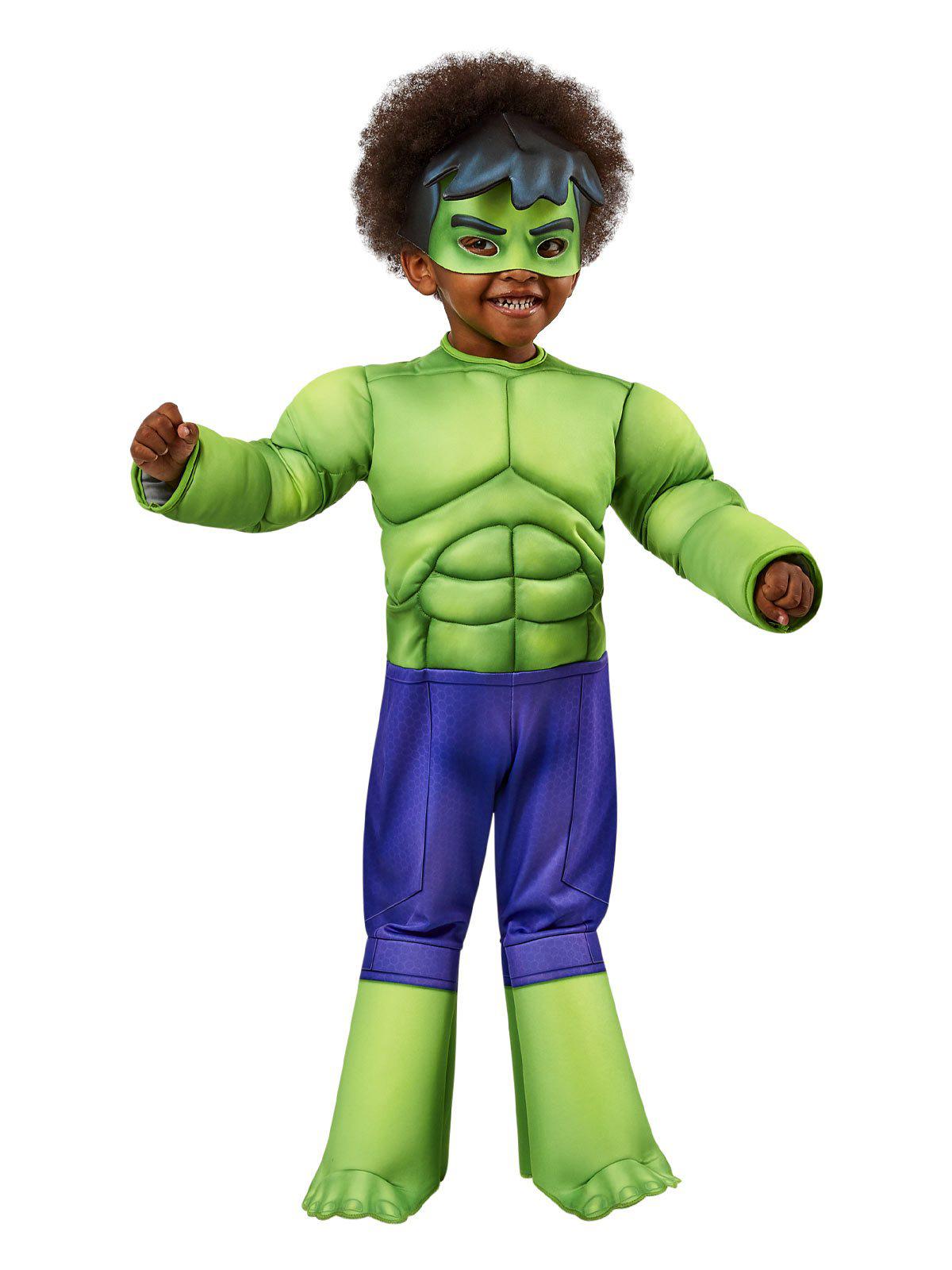 Kids Deluxe Hulk Costume from Spidey and His Amazing Friends - Perfect for imaginative play.