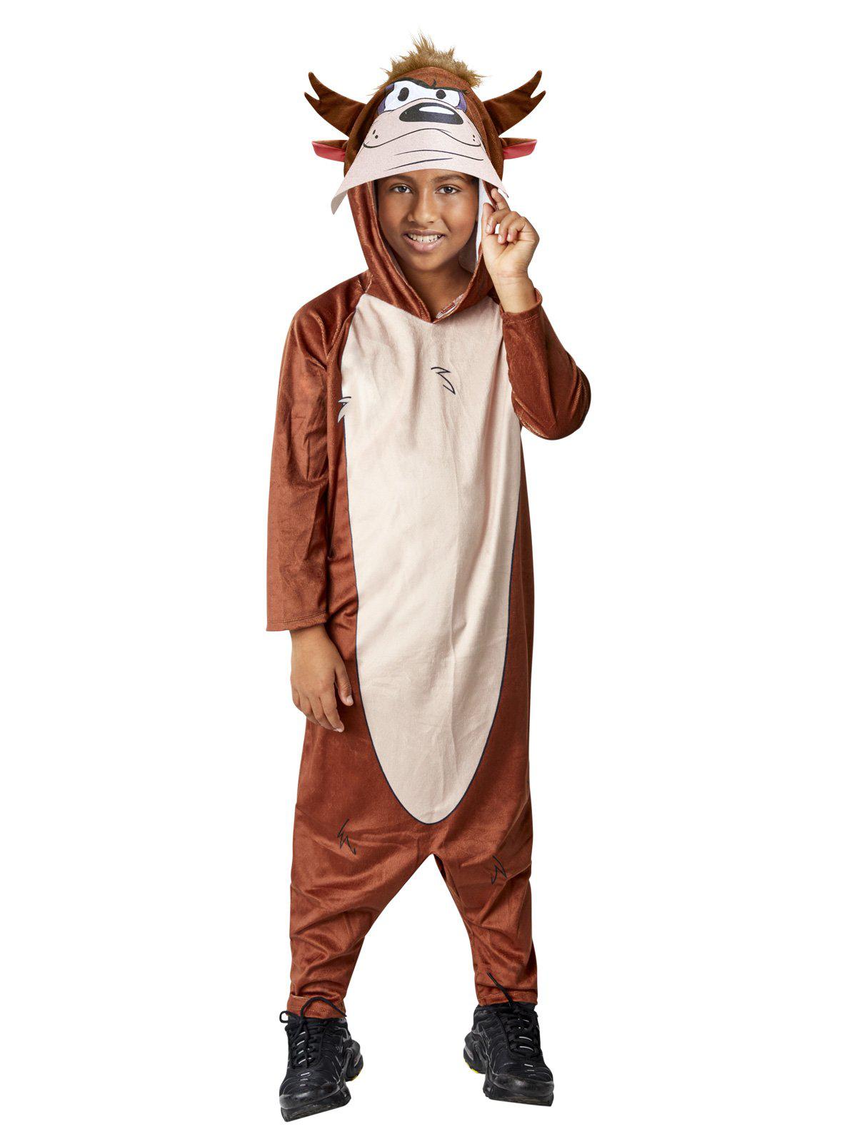 Looney Tunes Taz Kids Jumpsuit Costume with Hood for playful at-home dress-up fun.