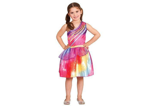 Barbie Dreamtopia ombre dress costume for girls, perfect for imaginative play at home.