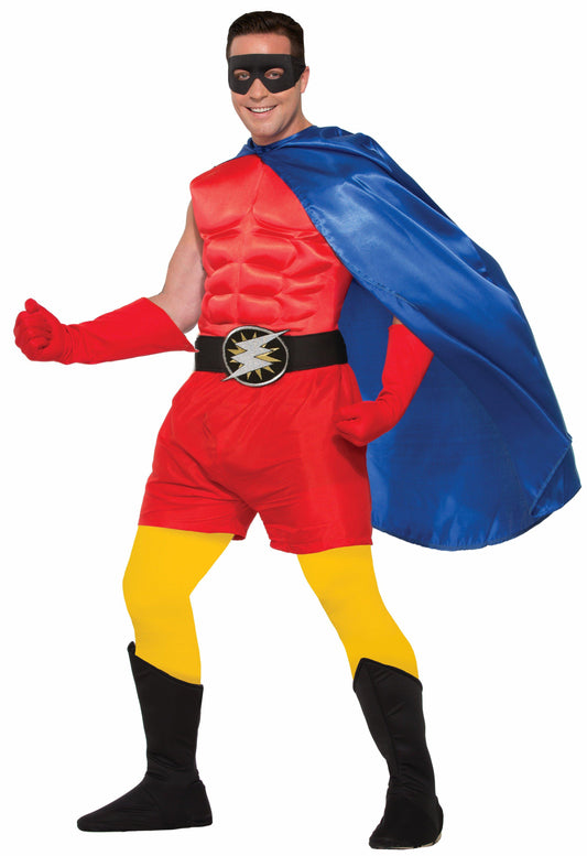 Red Hero Boxer Shorts for Adults, perfect for dress-up play at home.
