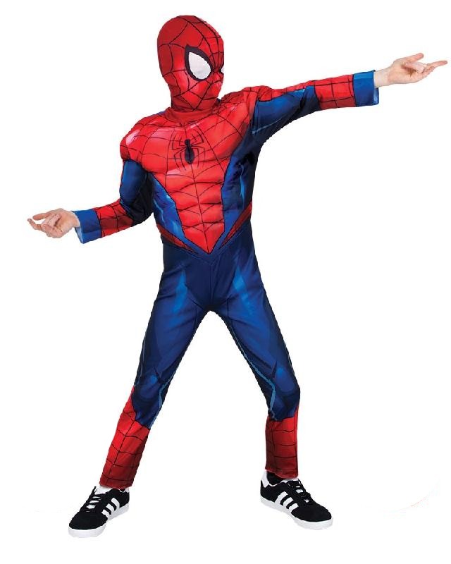 Marvel Spider-Man Deluxe Muscle Costume for Kids | Official | Ideal for role-playing fun.