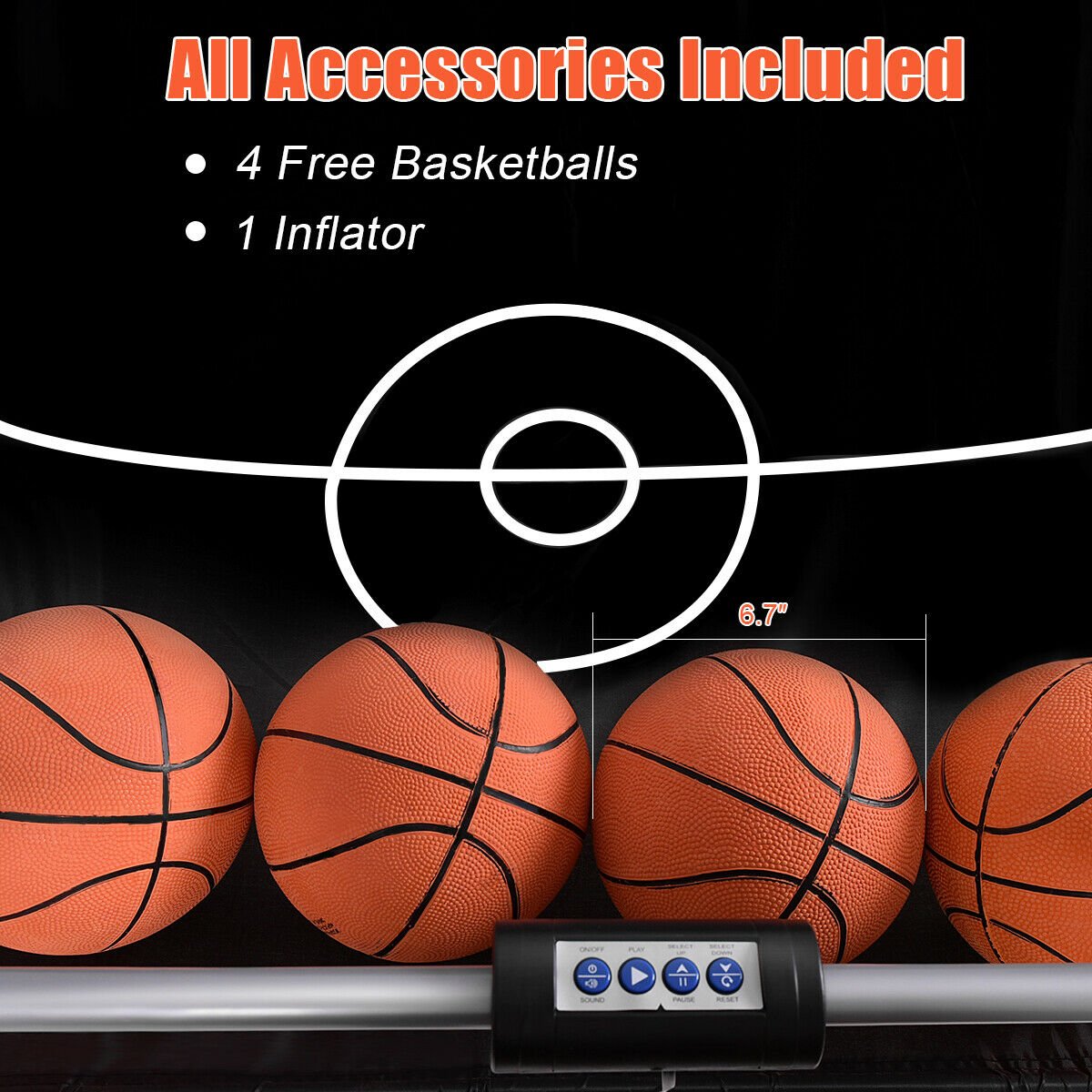 Indoor Arcade Thrills: 8-in-1 Electronic Basketball Hoop Game