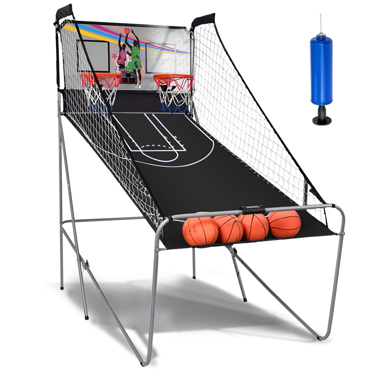 Experience 8-in-1 Electronic Basketball Hoop Arcade: Indoor Playtime