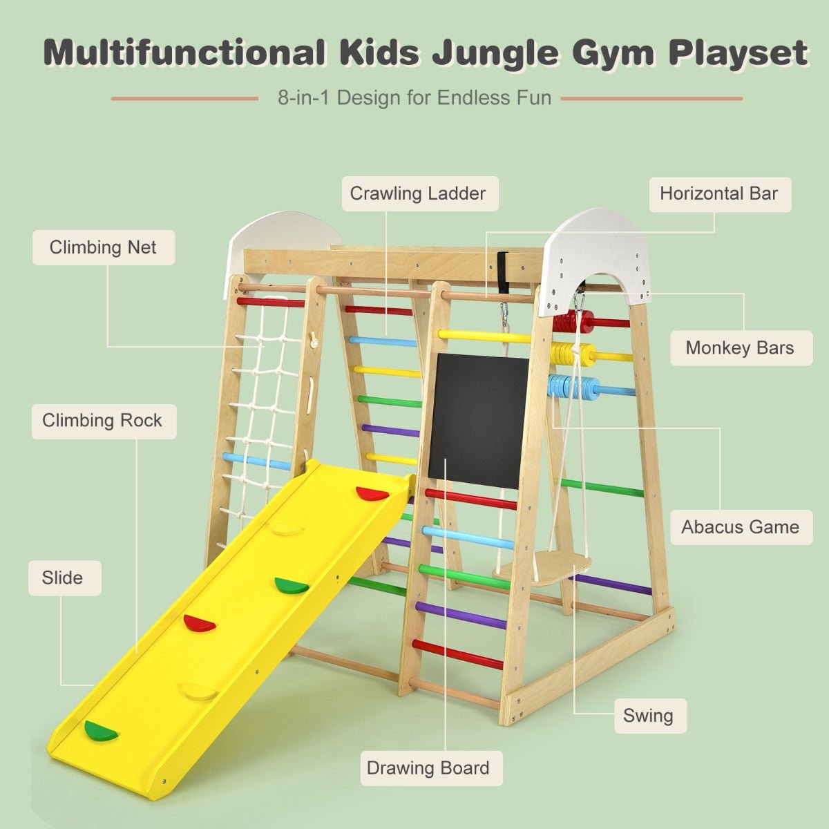 Multicolor 8-in-1 Climbing Playset - Your Child's Wonderland