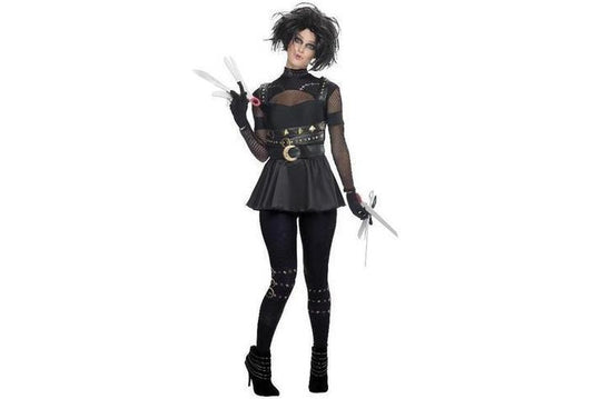 Edward Scissorhands womens Halloween costume set, perfect for spooky dress-up play at home.